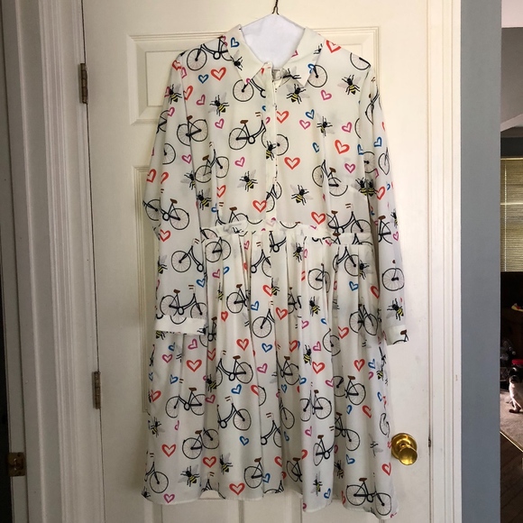 Eloquii Dresses & Skirts - Eloquii Bikes + Bees Conversational Print Dress